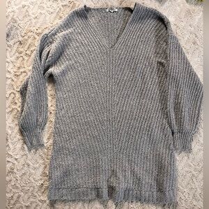 American Eagle Outfitters Heather Gray V-Neck Sweater